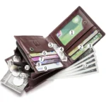 BULL CAPTAIN 038 RFID Anti-Theft Top Layer Cowhide Casual Wallet Driver ID Card Slot Wallet - Image 4