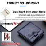 BULL CAPTAIN 038 RFID Anti-Theft Top Layer Cowhide Casual Wallet Driver ID Card Slot Wallet - Image 6