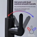 4 Modes Waterfall Kitchen Faucet Single Hole Hot/Cold Water Mixer Tap for Sink - Image 5