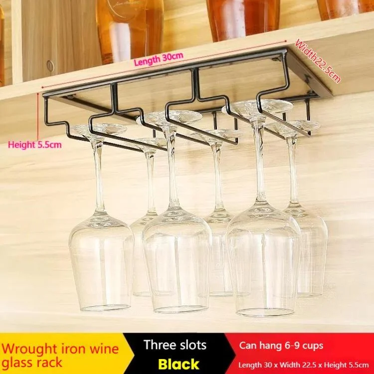 TBD0605901101A_1.webp Upside Down Hanging Wine Cup Holder Cabinet Goblet Bracket Hanging Wine Glass Holder - Image 11