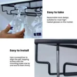 Upside Down Hanging Wine Cup Holder Cabinet Goblet Bracket Hanging Wine Glass Holder - Image 7