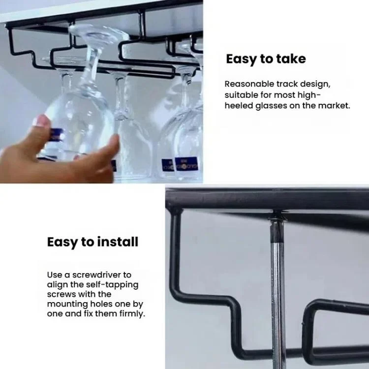 TBD06059011_B6.webp Upside Down Hanging Wine Cup Holder Cabinet Goblet Bracket Hanging Wine Glass Holder - Image 7