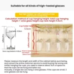 Upside Down Hanging Wine Cup Holder Cabinet Goblet Bracket Hanging Wine Glass Holder - Image 8