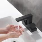 Dual Handle Two-Hole Bathroom Sink Faucet for Undermount Basin Separate Hot/Cold Water Controls - Image 2