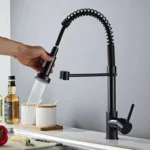 Kitchen Pull Down Spring Faucet Dual Mode Water Outlet Hot/Cold Water Mixer Tap - Image 2
