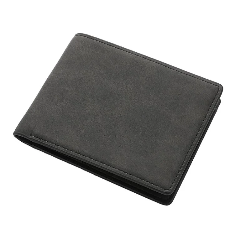 DEABOLAR Men Short Wallet Zipper Simple Soft Leather Purse Card Bag Student Retro Leather Wallet