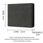 DEABOLAR Men Short Wallet Zipper Simple Soft Leather Purse Card Bag Student Retro Leather Wallet - Image 4