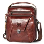 BULL CAPTAIN 041 Large Capacity Top Layer Cowhide Retro Shoulder Messenger Bag - Image 2