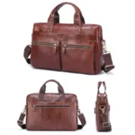 BULL CAPTAIN 056 Large Capacity Top Layer Cowhide Retro Business Hand-Held Briefcase - Image 3