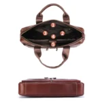 BULL CAPTAIN 056 Large Capacity Top Layer Cowhide Retro Business Hand-Held Briefcase - Image 4