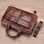 BULL CAPTAIN 056 Large Capacity Top Layer Cowhide Retro Business Hand-Held Briefcase - Image 9