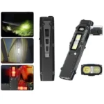 Mini Portable Self-Defense Three-Light Source Flashlight With Pen Clip - Image 2