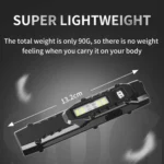 Mini Portable Self-Defense Three-Light Source Flashlight With Pen Clip - Image 13