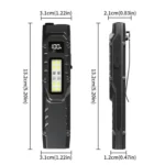 Mini Portable Self-Defense Three-Light Source Flashlight With Pen Clip - Image 3
