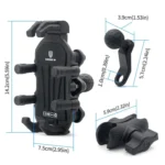 Motorcycle Rearview Mirror Mount Aluminum Alloy Shock-absorbing Mobile Phone Holder - Image 3