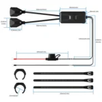 WUPP 2 in 1 QC3.0 Waterproof PD Fast Charging Motorcycle Mobile Phone USB Charger - Image 2