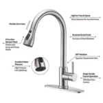 Pull-Out 3 Modes Kitchen Faucet Hot/Cold Water Mixer Tap With Base - Image 4