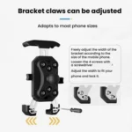 Motorcycle Shock-absorbing Rotatable 3-claw Mobile Phone Holder - Image 2