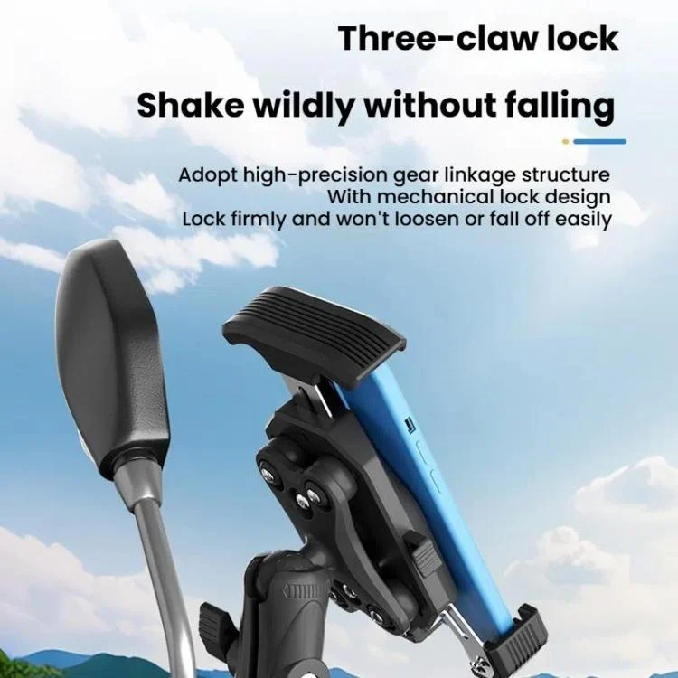 TBD06059112_B8.webp Motorcycle Shock-absorbing Rotatable 3-claw Mobile Phone Holder - Image 9