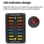 One In And One Out 12-Way Fuse Box LED Indicator With Sticker - Image 7