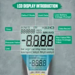DUOYI Digital Brake Vacuum Pump Measuring Gauge Differential Pressure Gauge - Image 7