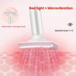 Red Light Facial Wand Eye Neck Massager With Vibrating for Lifting, Dark Circle Reduction - Image 4