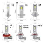 2pcs Mini 1:1 Direct Plug Car LED Headlight Bulb - Image 3