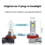 2pcs Mini 1:1 Direct Plug Car LED Headlight Bulb - Image 6
