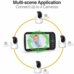 5 inch LCD Screen Auto Night Vision Baby Monitor - Image 4