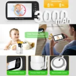 5 inch LCD Screen Auto Night Vision Baby Monitor - Image 9