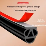 Truck Door Seam Large D Triangle Reinforced Waterproof Rubber Seal Strip - Image 4