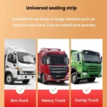 Truck Door Seam Large D Triangle Reinforced Waterproof Rubber Seal Strip - Image 6