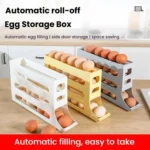 2pcs Kitchen Eggs Organizer 4-layer Slide Refrigerator Eggs Rack Automatic Rolling Tray Drop-proof Carton - Image 5