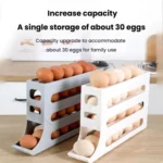 2pcs Kitchen Eggs Organizer 4-layer Slide Refrigerator Eggs Rack Automatic Rolling Tray Drop-proof Carton - Image 6