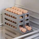 2pcs Kitchen Eggs Organizer 4-layer Slide Refrigerator Eggs Rack Automatic Rolling Tray Drop-proof Carton - Image 10