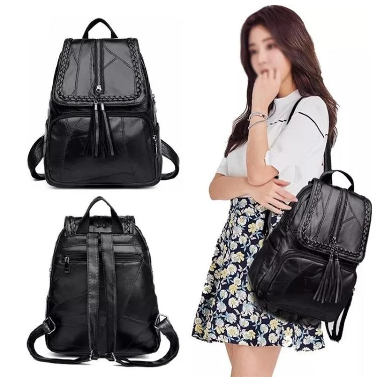 TBD06059438_B1.webp Casual Women Shoulder Bag PU Leather Simple Versatile Trend Female Backpack Student Travel Schoolbag - Image 2