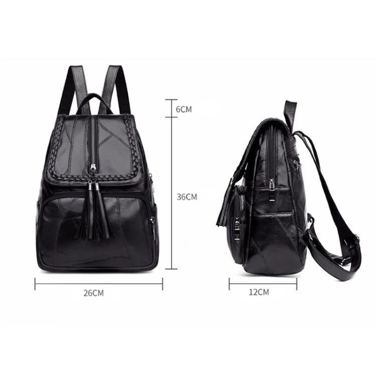 TBD06059438_B3.webp Casual Women Shoulder Bag PU Leather Simple Versatile Trend Female Backpack Student Travel Schoolbag - Image 4