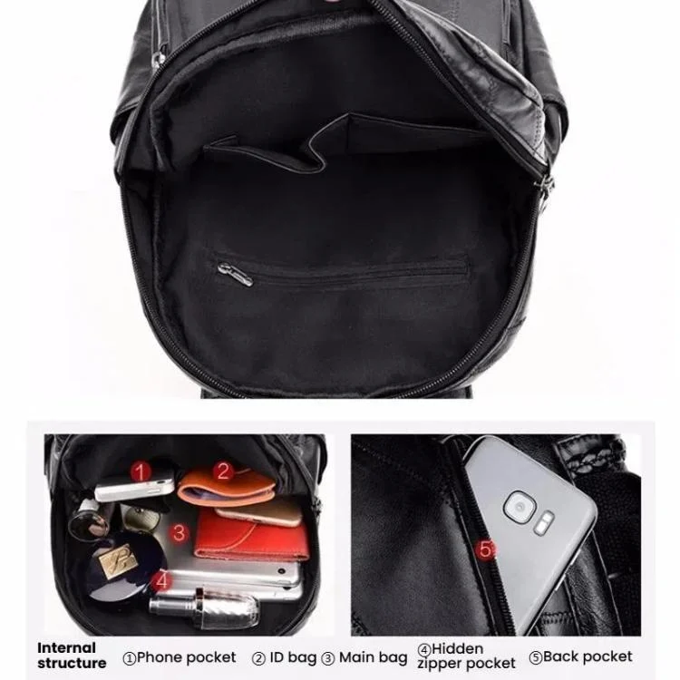 TBD06059438_B5.webp Casual Women Shoulder Bag PU Leather Simple Versatile Trend Female Backpack Student Travel Schoolbag - Image 6