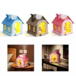 500ML Portable Mini Snow House Humidifier USB Desktop Snowman Colorful Ambient Light Air Humidifiers - Image 3