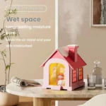 500ML Portable Mini Snow House Humidifier USB Desktop Snowman Colorful Ambient Light Air Humidifiers - Image 5