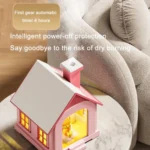 500ML Portable Mini Snow House Humidifier USB Desktop Snowman Colorful Ambient Light Air Humidifiers - Image 7