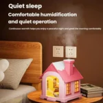 500ML Portable Mini Snow House Humidifier USB Desktop Snowman Colorful Ambient Light Air Humidifiers - Image 9