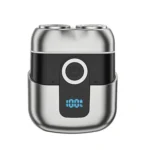 Portable Mini Dual Head Electric Shaver for Men - LCD Display, Floating Blades, Waterproof, USB-C Rechargeable