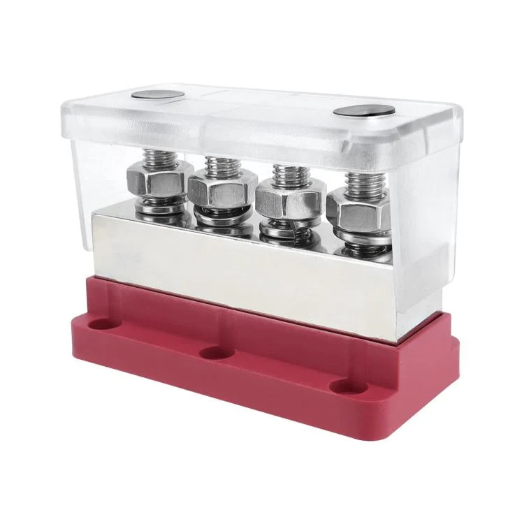 TBD0605946901_1.webp 600A RV Yacht Copper Bolt 4 Stud Heavy Duty Busbar Terminal - Image 5