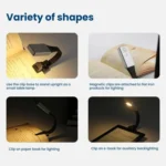 Portable Clip Book Lamp Mini Desk Lamp Learning Reading Rechargeable Clip Bookmark Light - Image 8