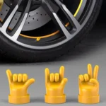 4pcs /Set Car Gesture Valve Tire Decorative Rubber Cap - Image 6