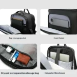 BANGE BG-3055 Men Large Capacity Shoulder Bag Expanded Capacity Business Travel Backpack - Image 11