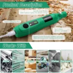5-speed Mini Electric Grinder Micro Drill Metal Glass Ceramic Grinding Carving Cutting And Polishing Tools - Image 8