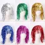 3pcs Cosplay Disco Wigs Foil Tinsel Shiny Party Hats Funny Atmosphere Festive Decoration Performance Props - Image 3