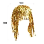 3pcs Cosplay Disco Wigs Foil Tinsel Shiny Party Hats Funny Atmosphere Festive Decoration Performance Props - Image 4